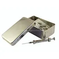 Scatola per la sterilizzazione e conservazione delle vecchie siringhe di vetro