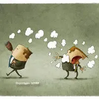 Vignetta che raffigura gli effetti immediati del fumo passivo