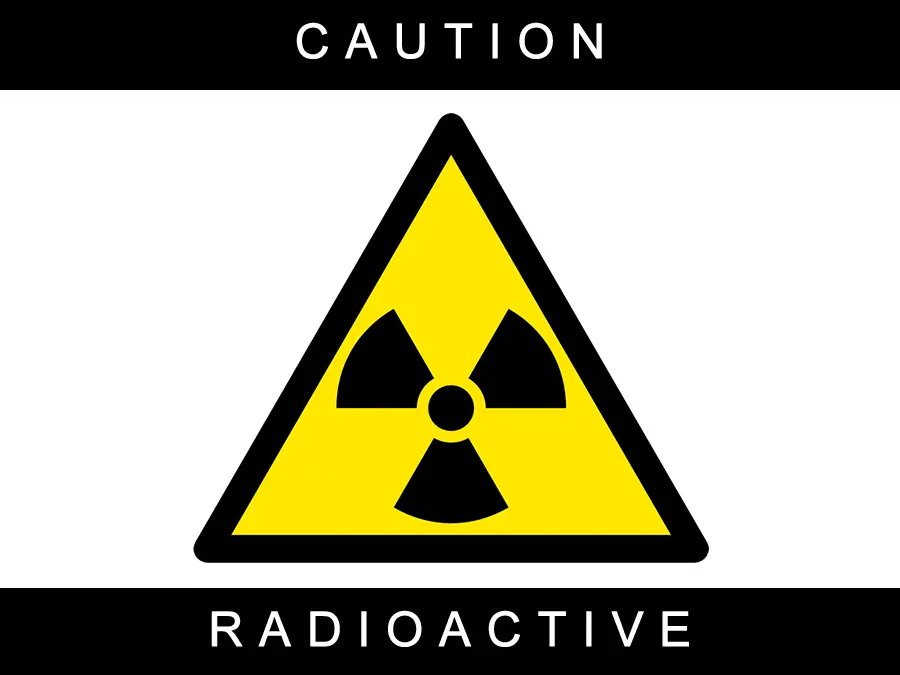 Il simbolo internazionale per i tipi e livelli di radiazioni non sicuri per gli esseri umani non schermati